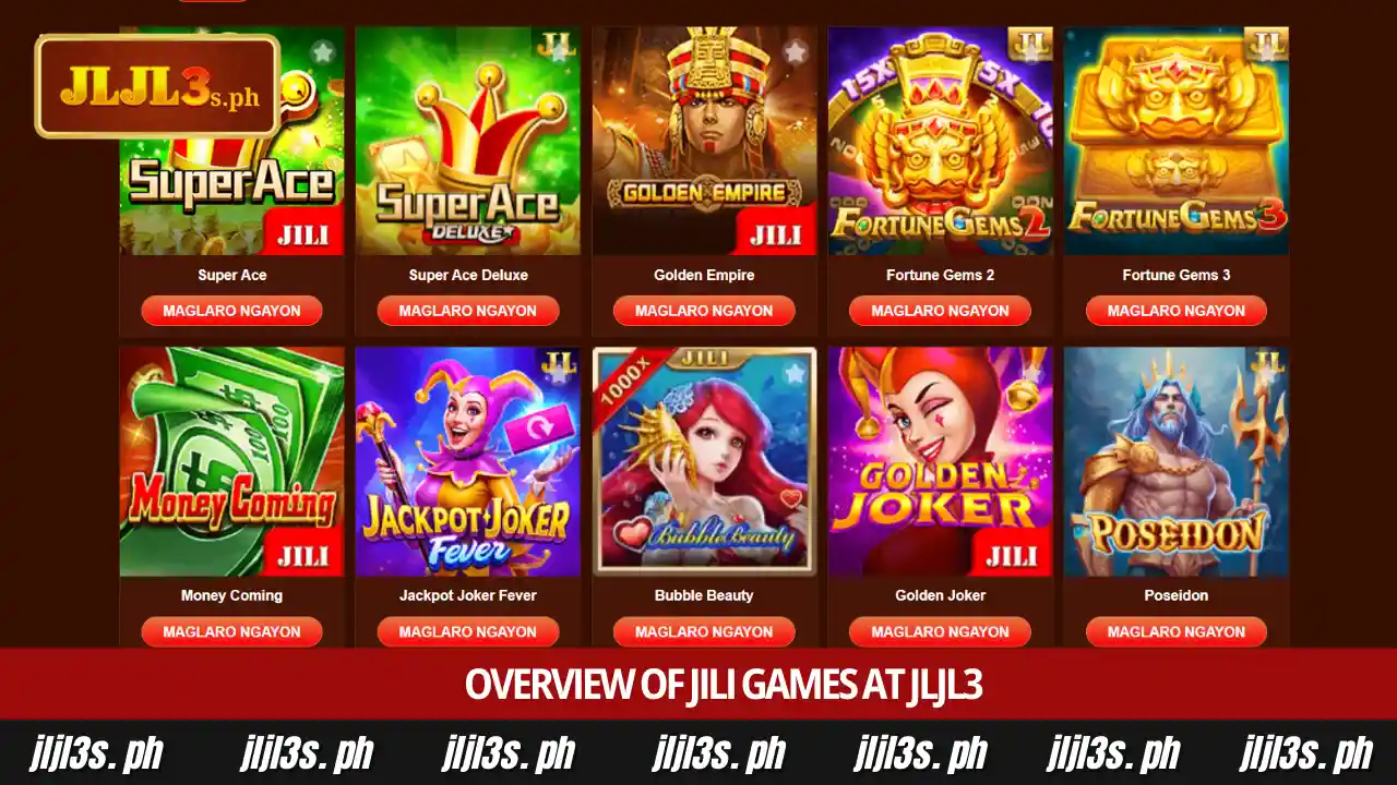 Exploring the JLJL3 Jili slots top 10 for players 2 Overview of Jili games at JLJL3
