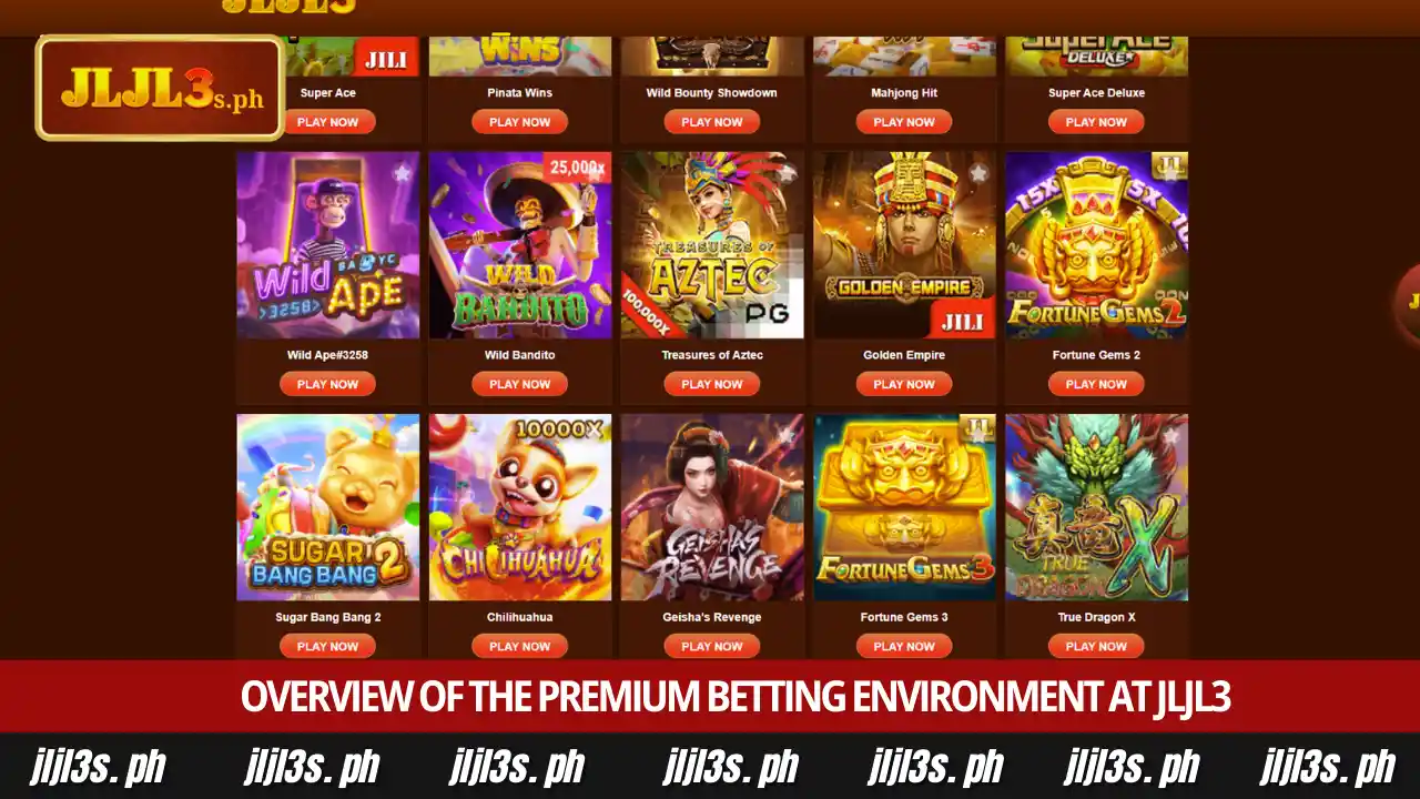JLJL3 Official Login 2026 - Secure & Fast Access for Pinoy Players 2 Overview of the premium betting environment at JLJL3