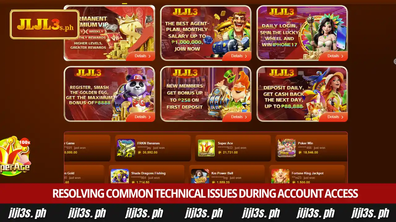 JLJL3 Login 3 Resolving common technical issues during account access
