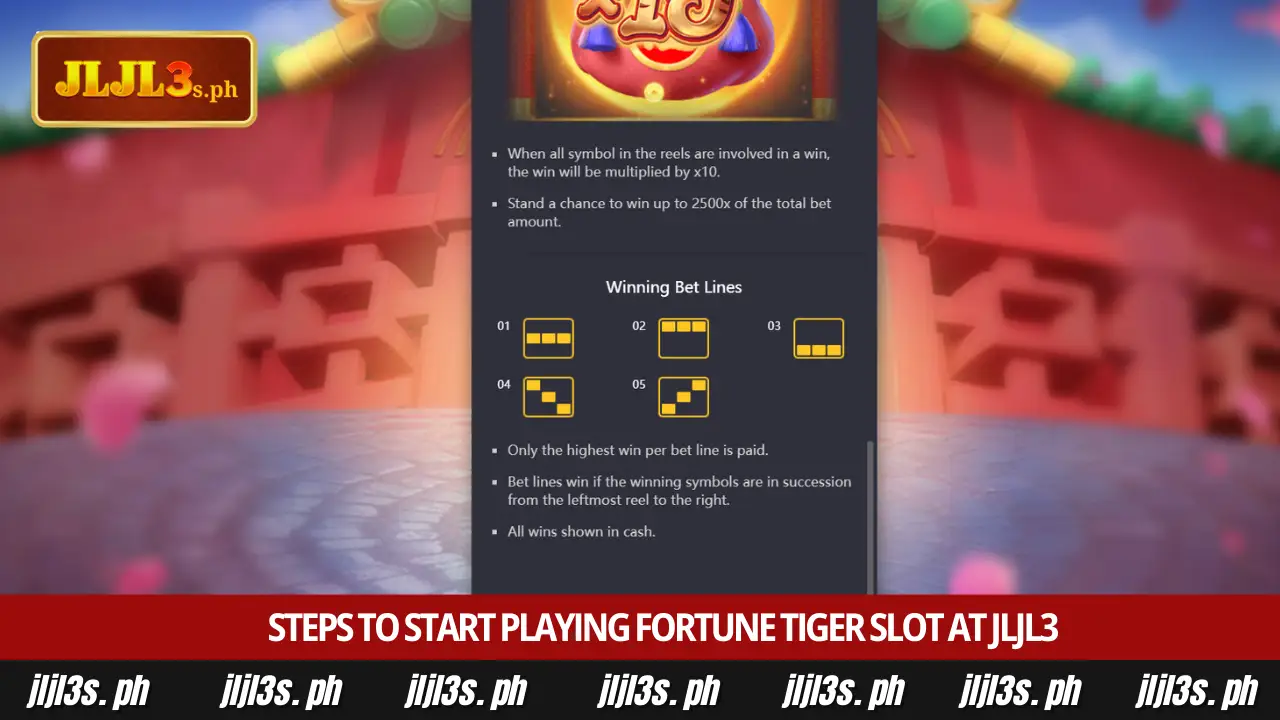 JLJL3 Fortune Tiger Guide - Expert strategies and game rules 5 Steps to start playing fortune tiger slot at JLJL3