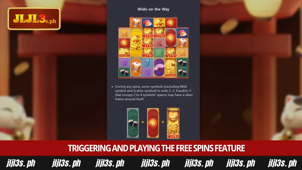 Technical analysis of JLJL3 lucky neko slots features at JLJL3 5 Triggering and playing the free spins feature