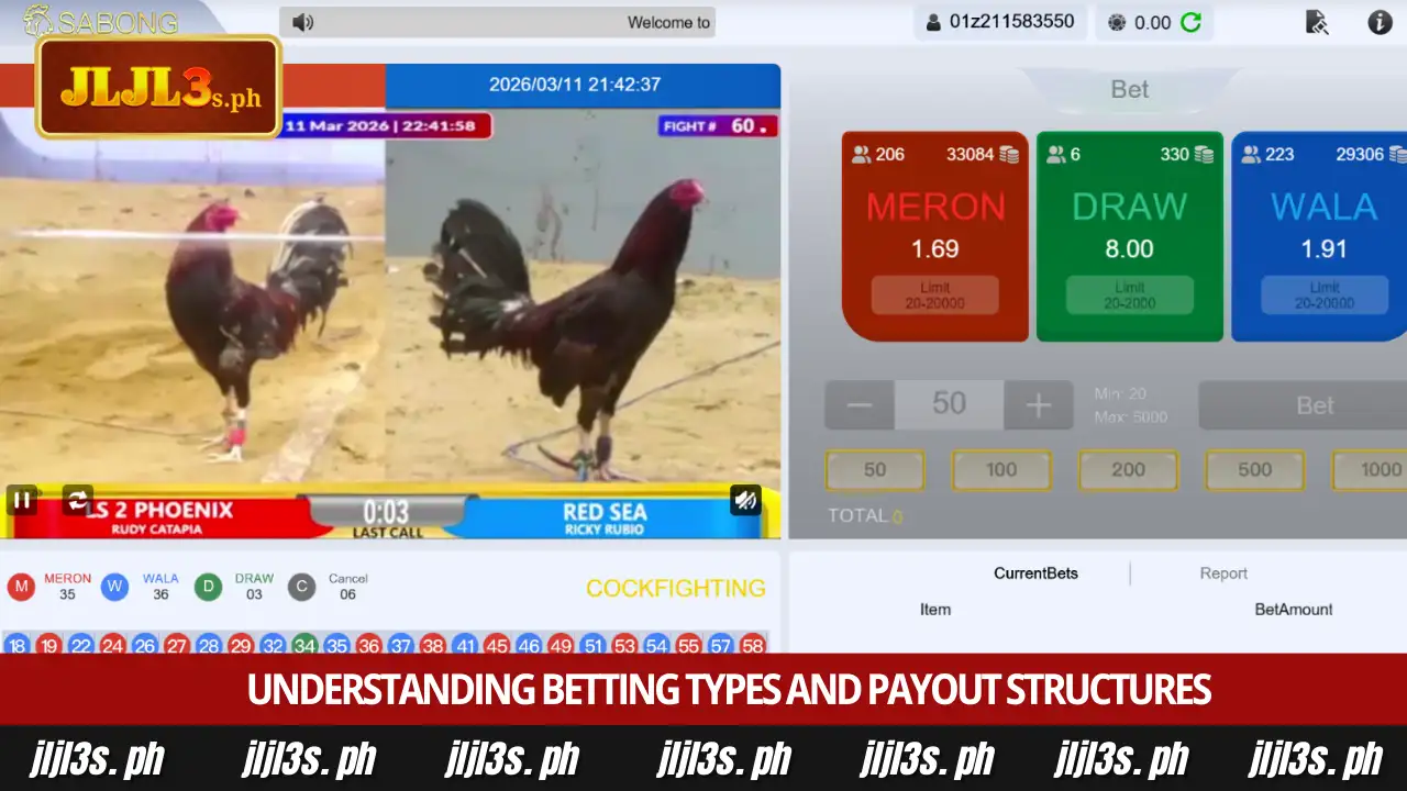 Winning with the JLJL3 sabong online guide at JLJL3 4 Understanding betting types and payout structures